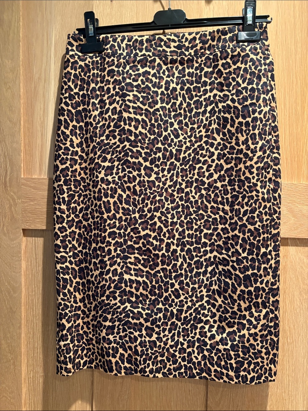 I Crew Leopard Print Pencil Skirt - Brown/Black